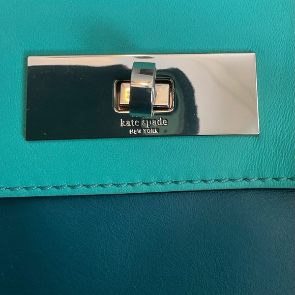 Kate Spade Aqua and Navy Shoulder Bag - Picture 6 of 11